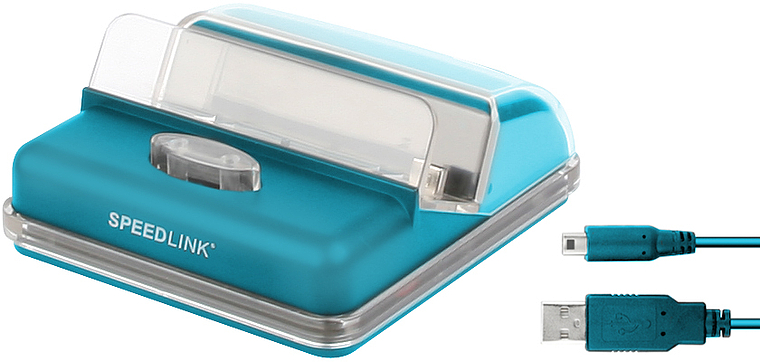 Blaue SPEEDLINK USB-Ladestation für Nintendo DS Lite inklusive USB-Ladekabel