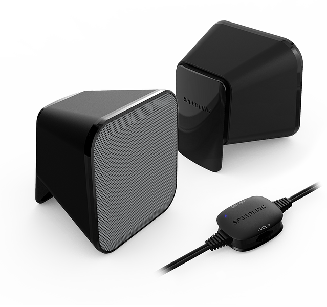 SNAPPY Stereo Speakers, black-grey