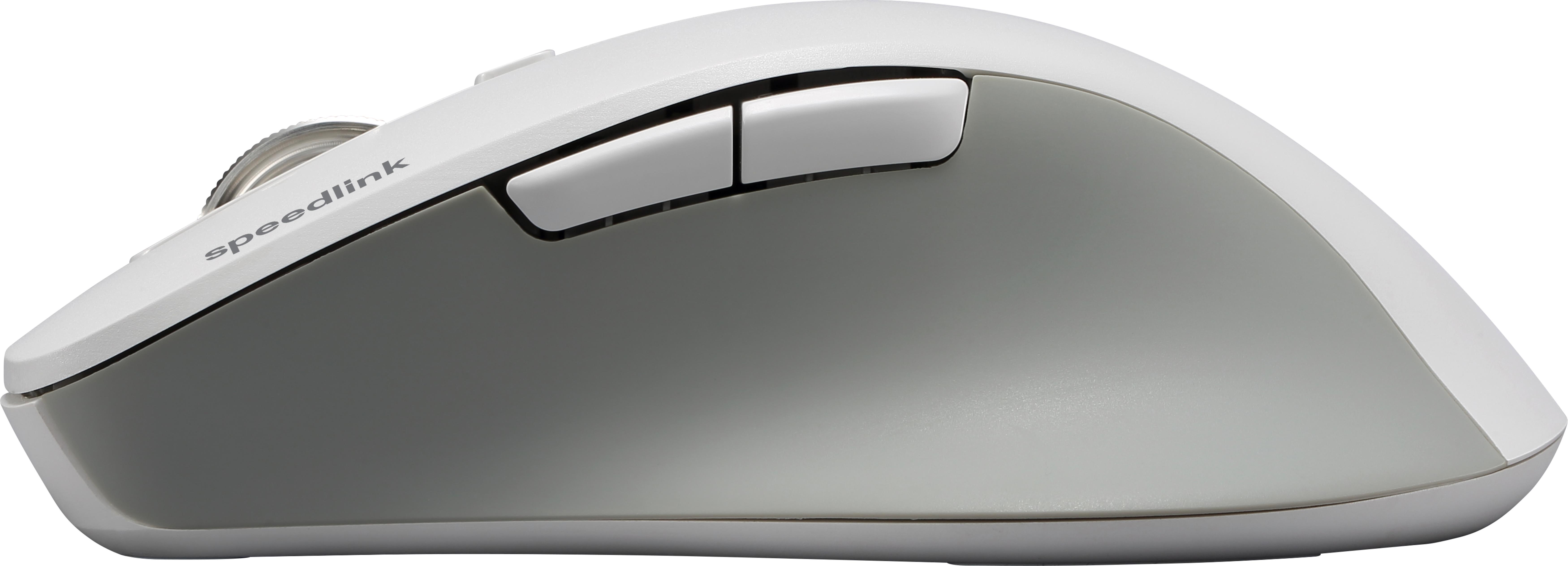 VELORA wiederaufladbare Maus - kabellos, Bluetooth, Smart Flying Scroll Wheel, weiß