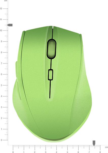 CALADO Wireless rubber-green - SL-630007-RRGN Mouse Silent USB, |