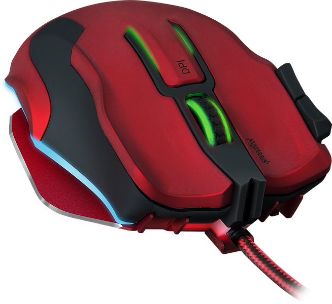 OMNIVI Core Gaming Mouse, red-black