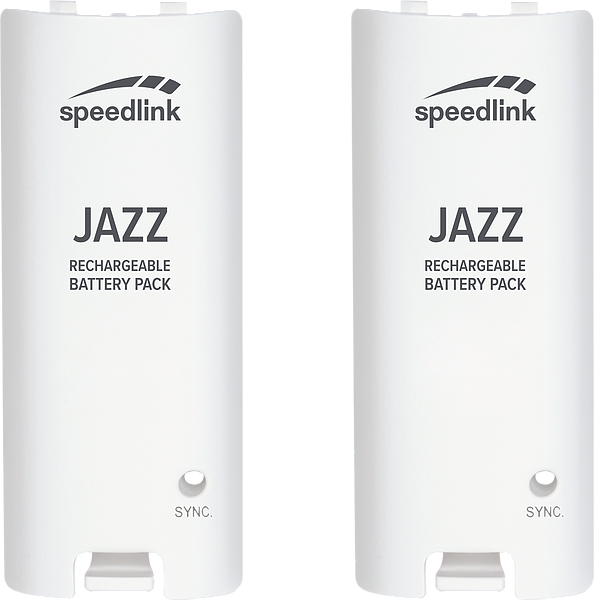Zwei SPEEDLINK JAZZ wiederaufladbare Batteriepacks für Controller, Vorderansicht