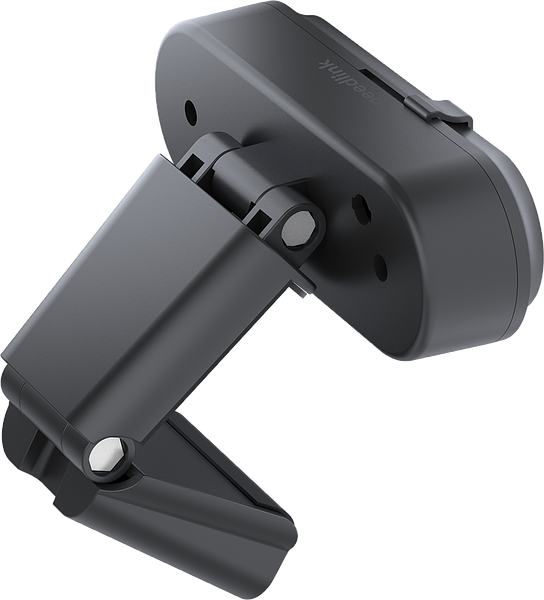 Schwarze Webcam mit verstellbarem Befestigungsclip, geeignet für Computer und Laptops