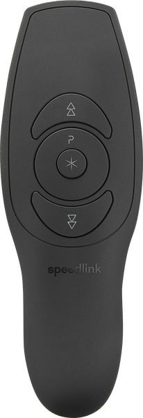 Schwarzer Speedlink Presenter mit mehreren Funktionstasten zur Steuerung von Präsentationen