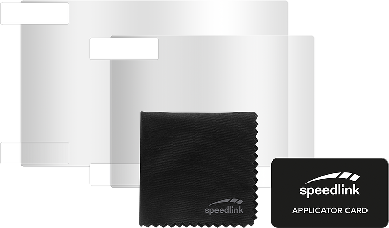 Speedlink Displayschutzfolien-Set inklusive Reinigungstuch und Applikatorkarte, geeignet zum Schutz von Tablet- oder Monitorbildschirmen