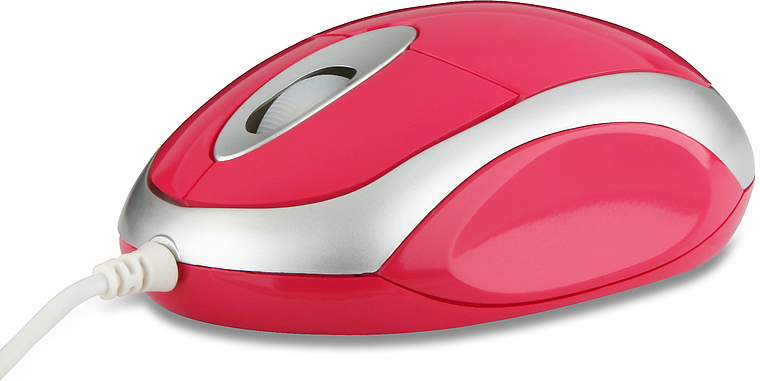 Snappy Mobile USB Mouse, pink