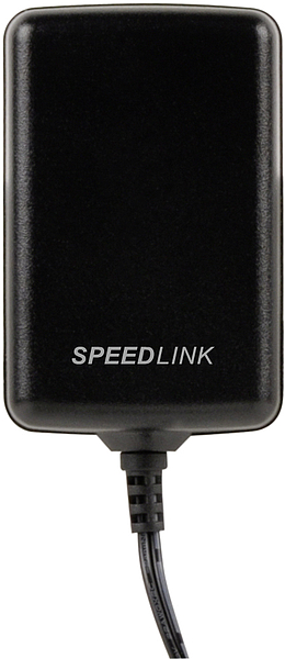 SPEEDLINK Netzteil in Schwarz mit fest verbundenem Kabel, geeignet zum Laden elektronischer Geräte