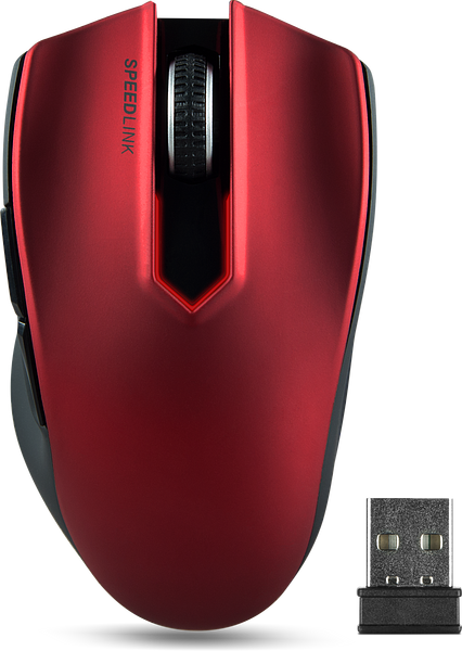 EXATI Auto DPI Mouse - Wireless, black-red