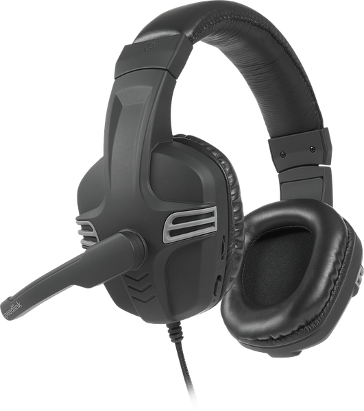 Schwarzes Over-Ear-Gaming-Headset mit Mikrofon und gepolsterten Ohrmuscheln