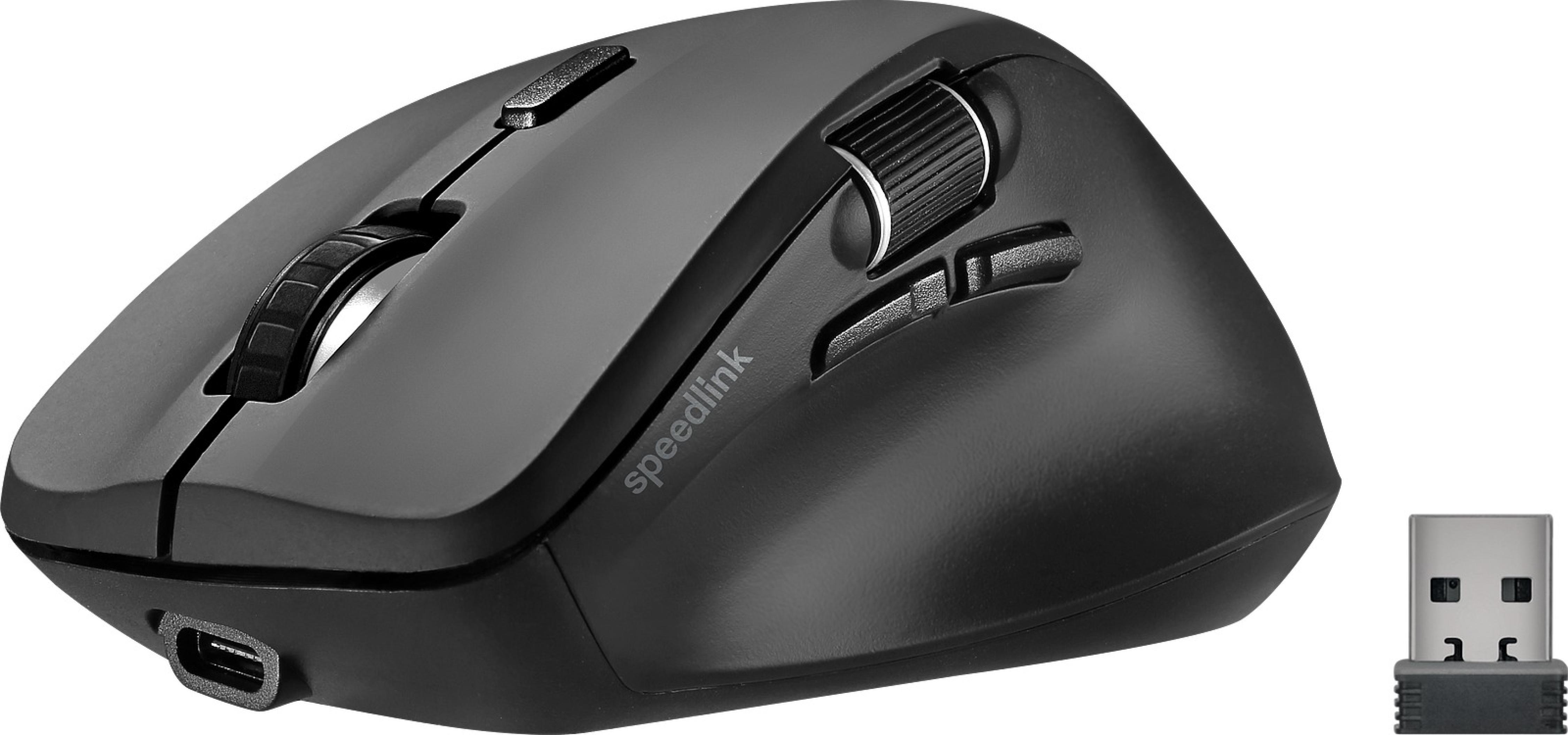 LIBERA Rechargeable Mouse - Wireless, Bluetooth, Silent, rubber-black