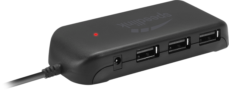 SNAPPY EVO USB Hub, 7-Port, USB 2.0, Aktiv, schwarz
