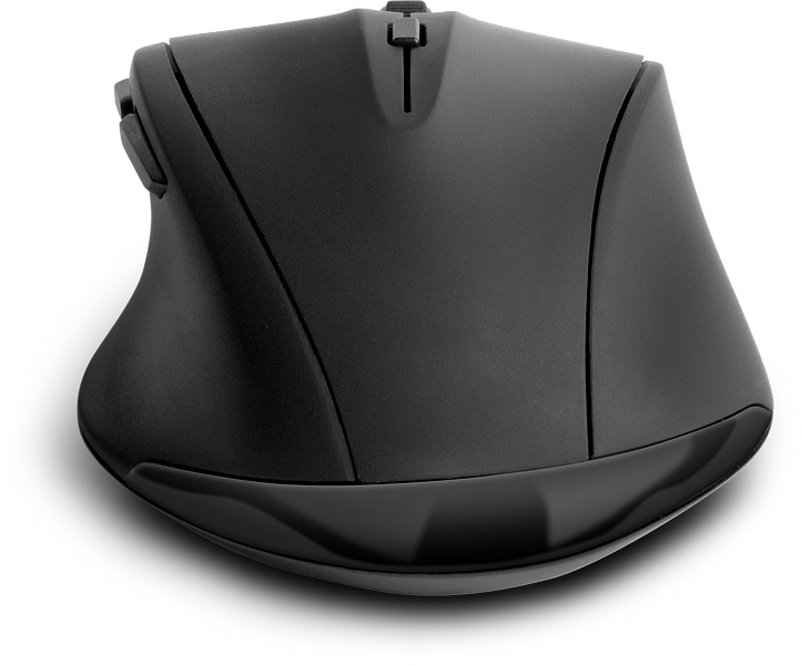 CALADO Silent & Antibacterial Mouse - Wireless USB, rubber-black