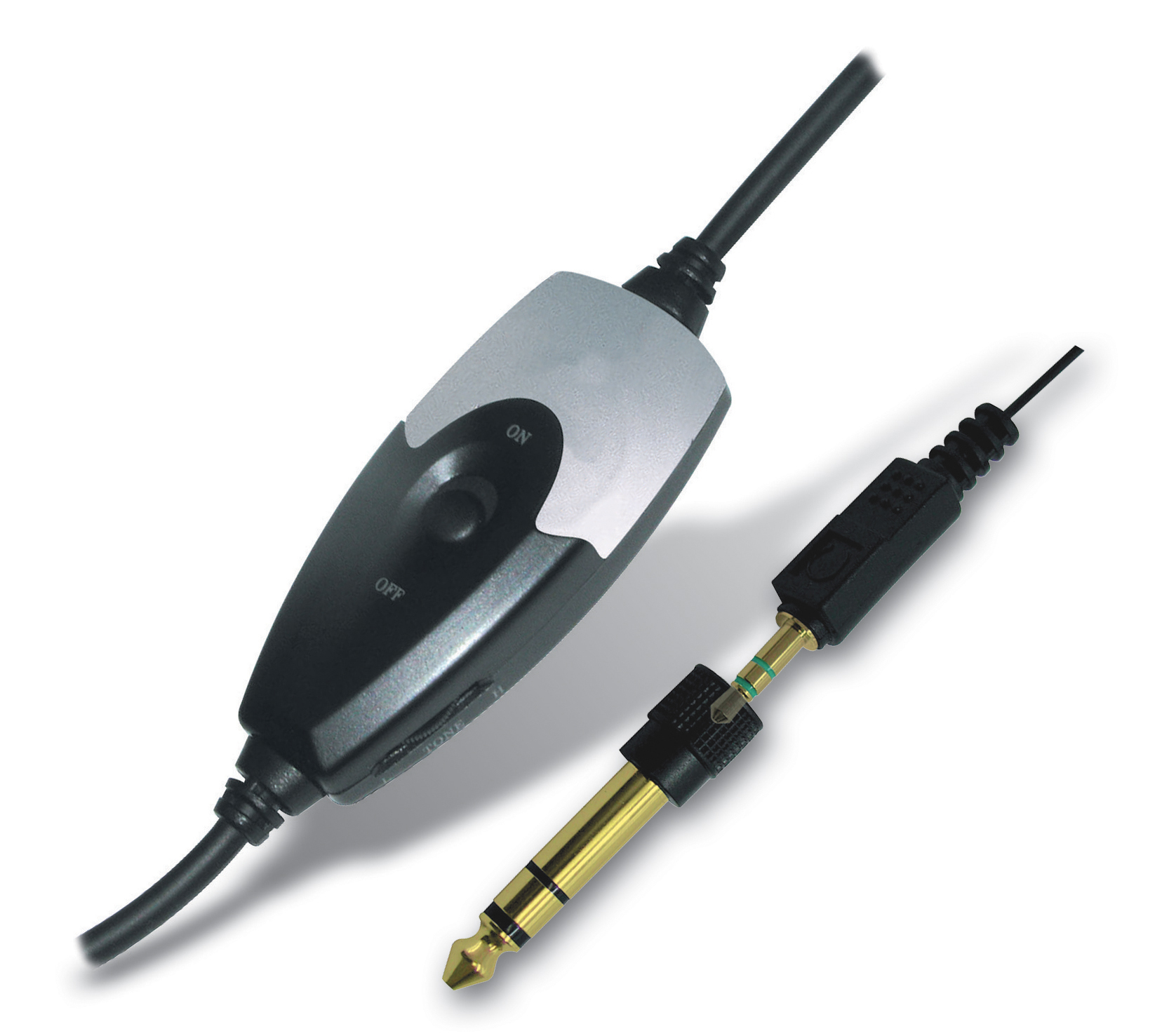 Audio-Kabel mit 6,3 mm vergoldetem Klinkenstecker und integriertem Ein-/Ausschalter, ideal für Musikinstrumente und Audiogeräte