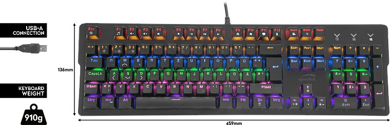 VELA RGB Mechanical Gaming Keyboard, black