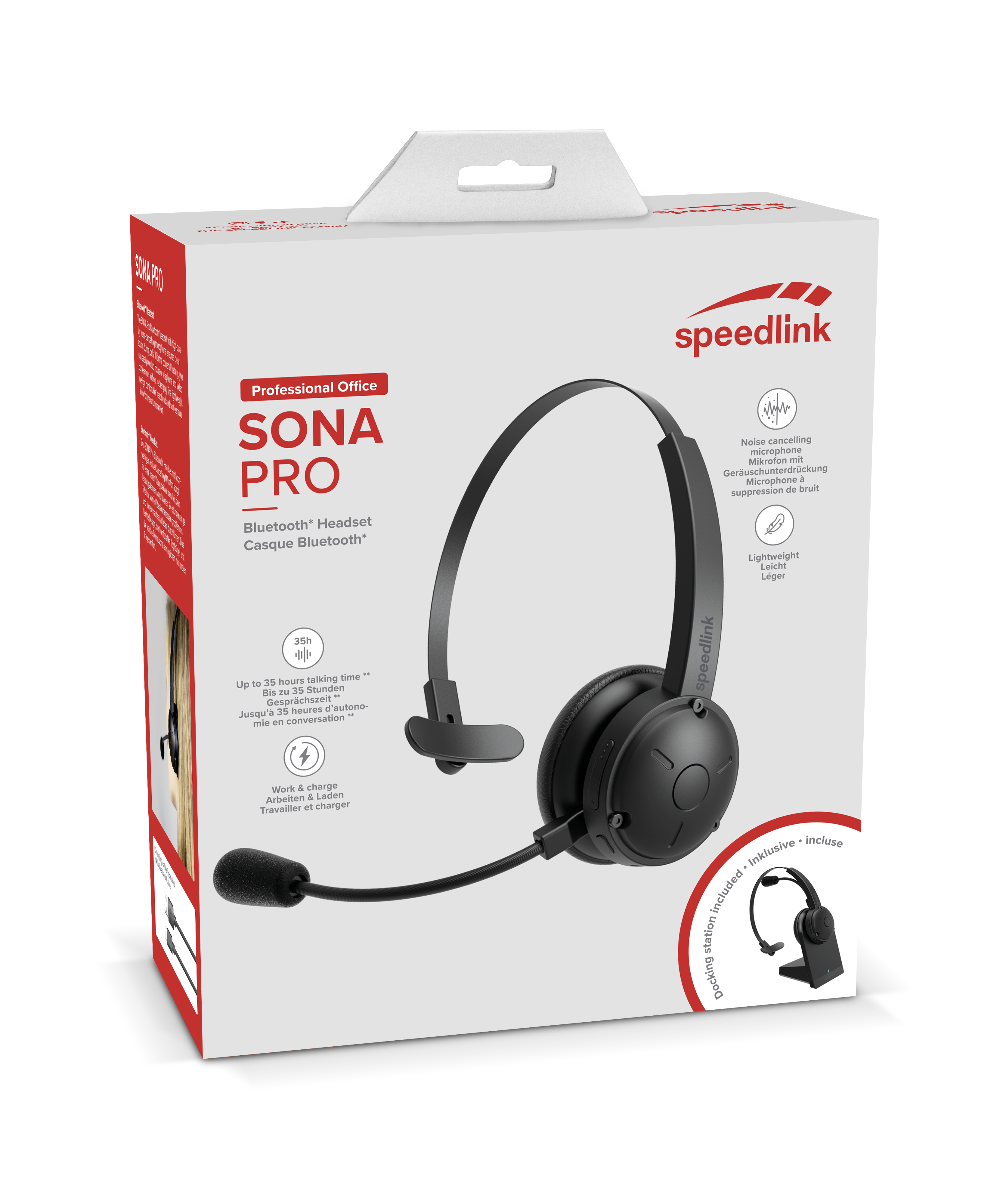 SONA Bluetooth | Noise Headset SL-870301-BK Canceling PRO Chat with Microphone