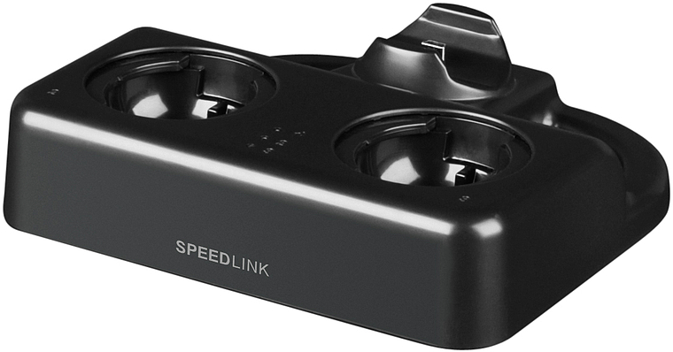 Schwarze SPEEDLINK Ladestation zum gleichzeitigen Aufladen von zwei Xbox-Controllern