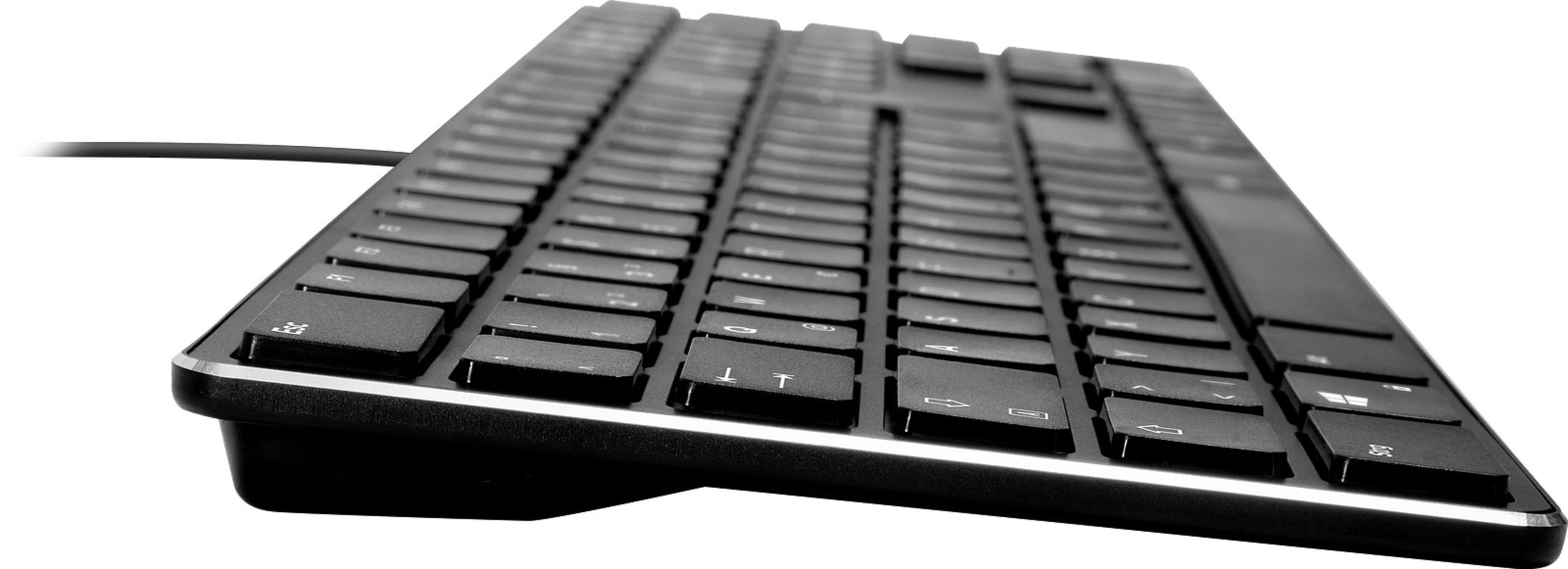 RIVA Slim Metal Scissor Keyboard, black - DE Layout