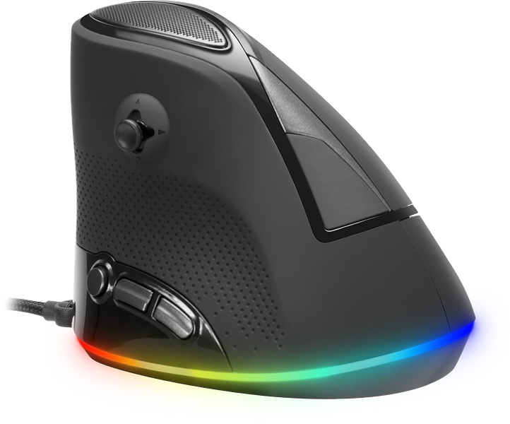SOVOS Vertical RGB Gaming Mouse, black