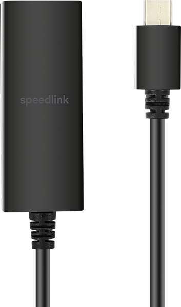 Schwarzes Speedlink Adapterkabel für die Verbindung von USB-C auf HDMI, ideal für Monitore oder Fernseher