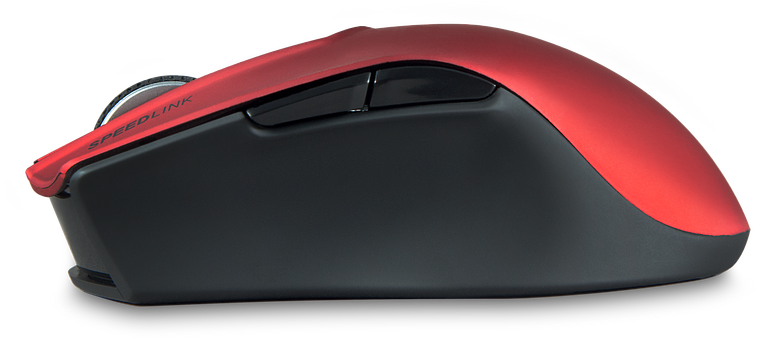 EXATI Auto DPI Mouse - Wireless, black-red