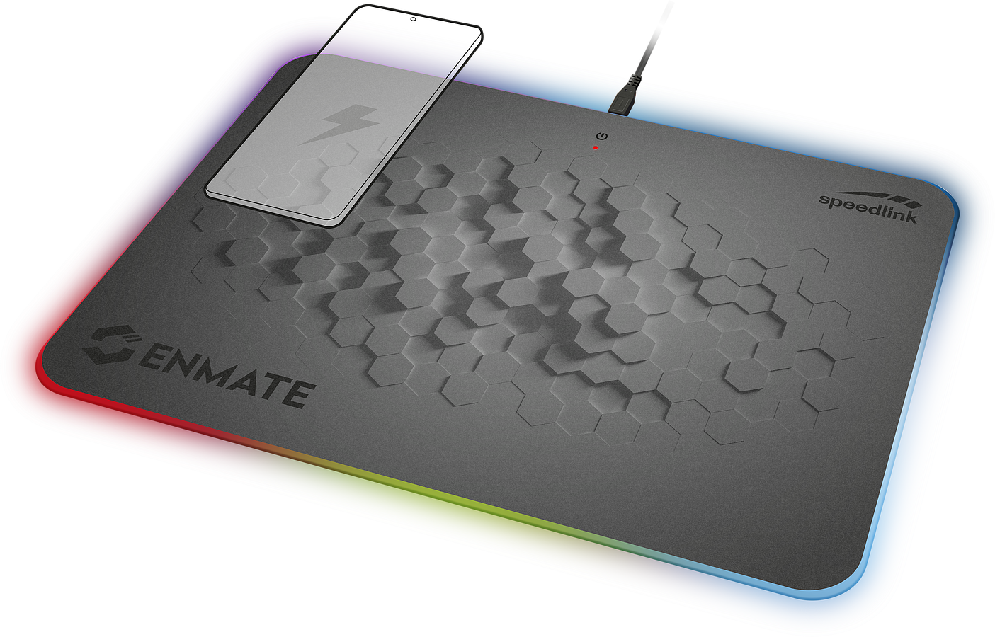 ENMATE RGB Charging Mousepad, grey