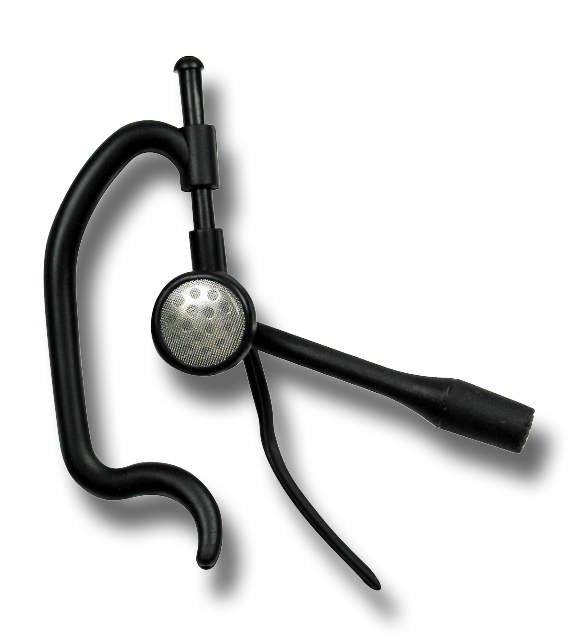 Ohrbügel-Headset in Schwarz mit integriertem Mikrofon, geeignet für komfortables Freisprechen