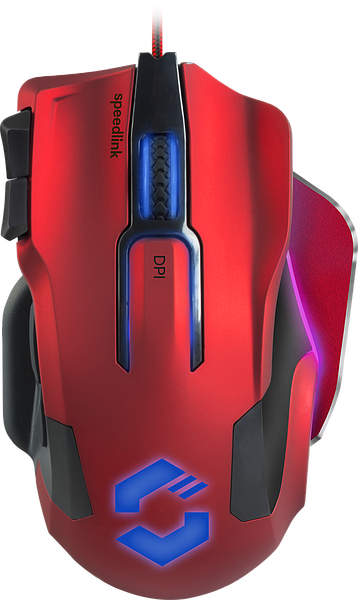 OMNIVI Core Gaming Mouse, red-black