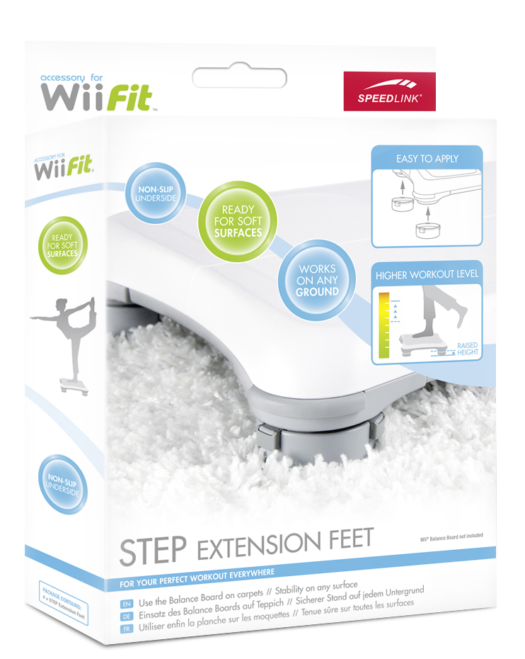 STEP Extension Feet for Wii U/Wii, grey SL3428SGY