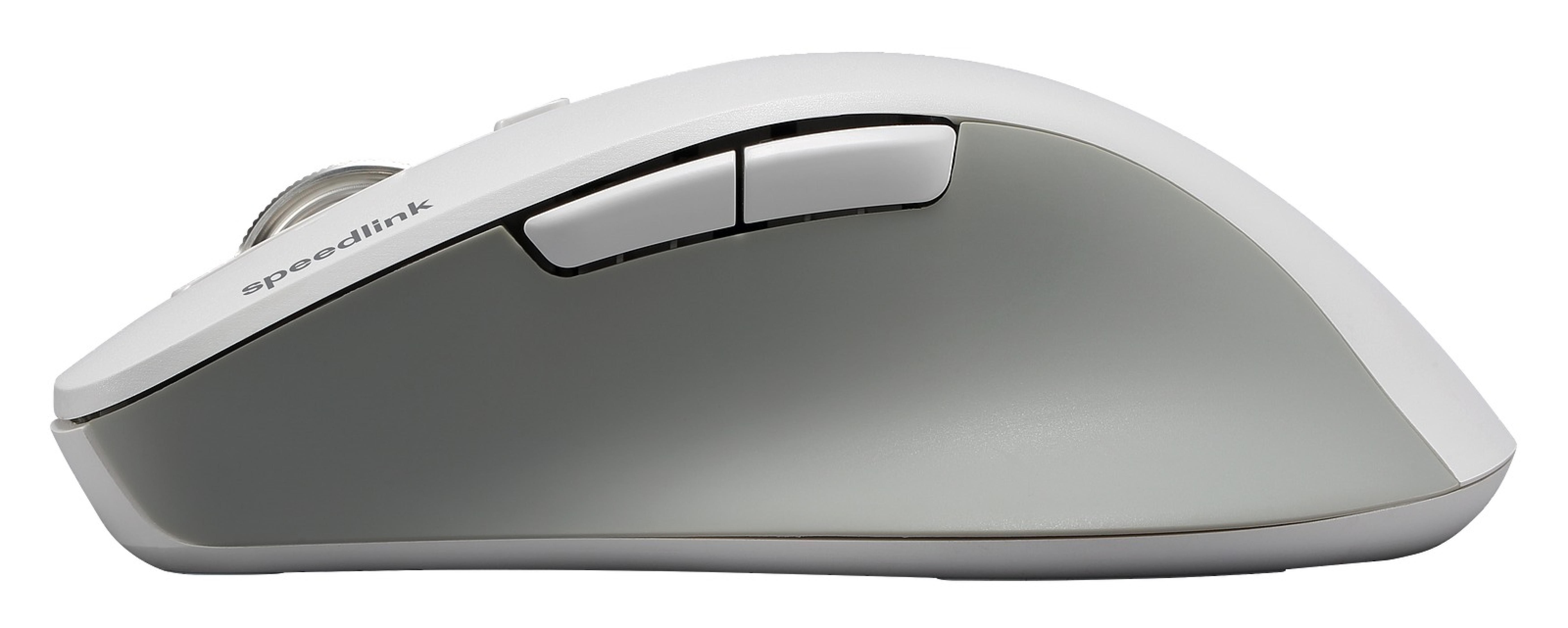 VELORA wiederaufladbare Maus - kabellos, Bluetooth, Smart Flying Scroll Wheel, weiß