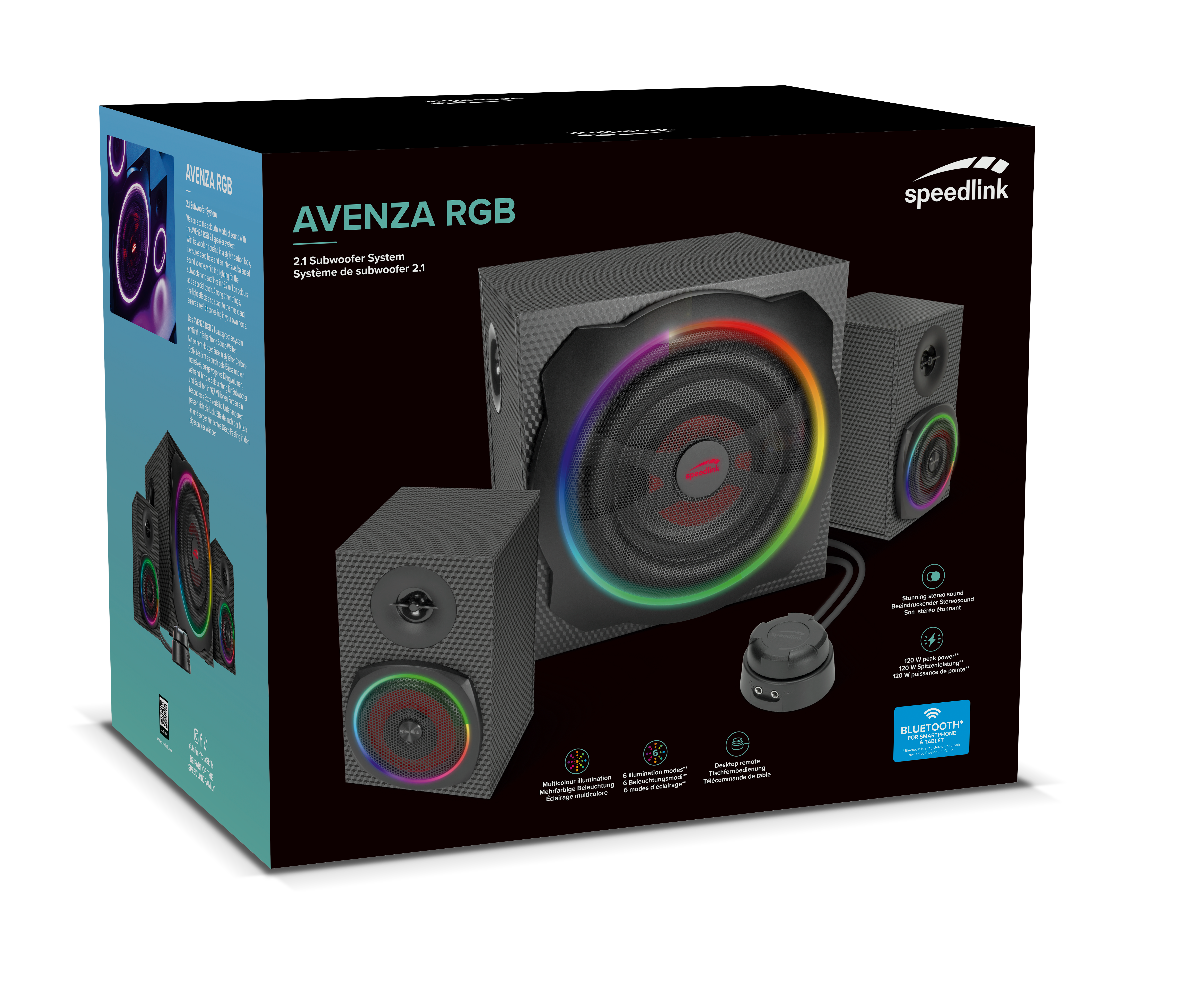 AVENZA RGB 2.1 Subwoofer System, black
