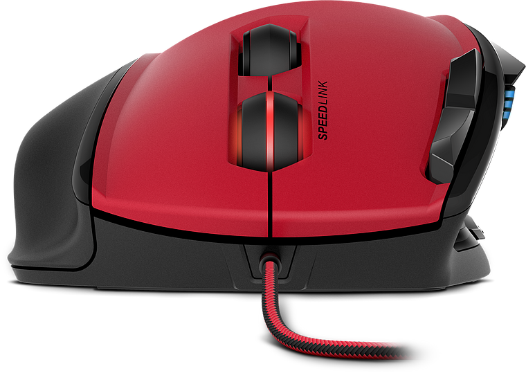 SCELUS Gaming Mouse, black-red