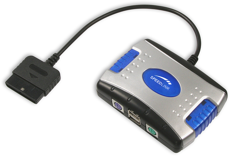 SPEEDLINK Adapter zur Verbindung von Playstation-Controllern mit dem PC über PS/2- und USB-Anschlüsse