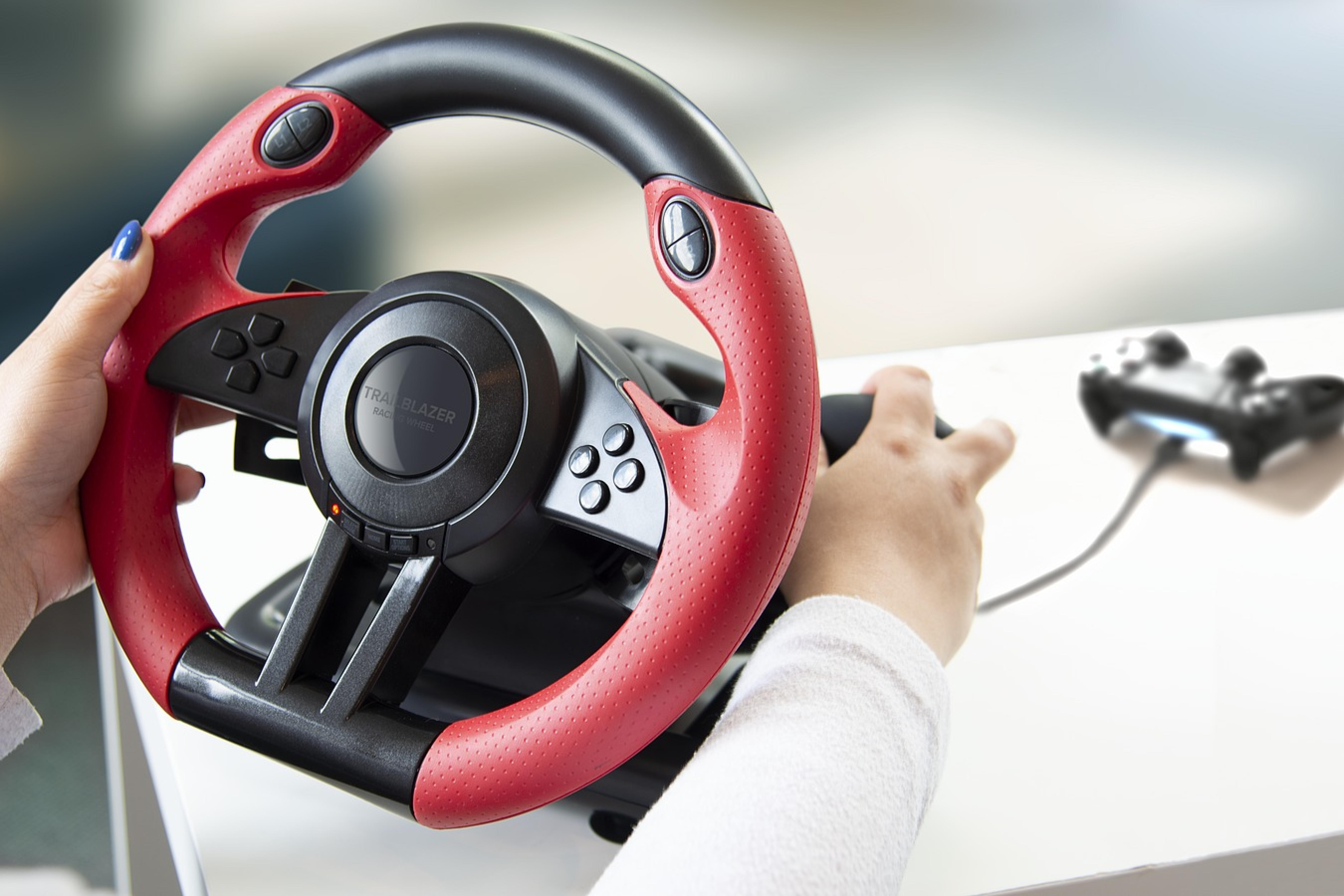 TRAILBLAZER Racing Wheel for PC/PS4/Xbox Series X/S/One/Switch 2/Switch/OLED, black