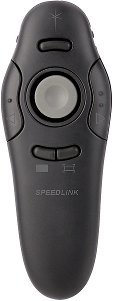 SPEEDLINK kabelloser Presenter und Maus in Schwarz, ideal für Präsentationen und einfache Steuerung am PC