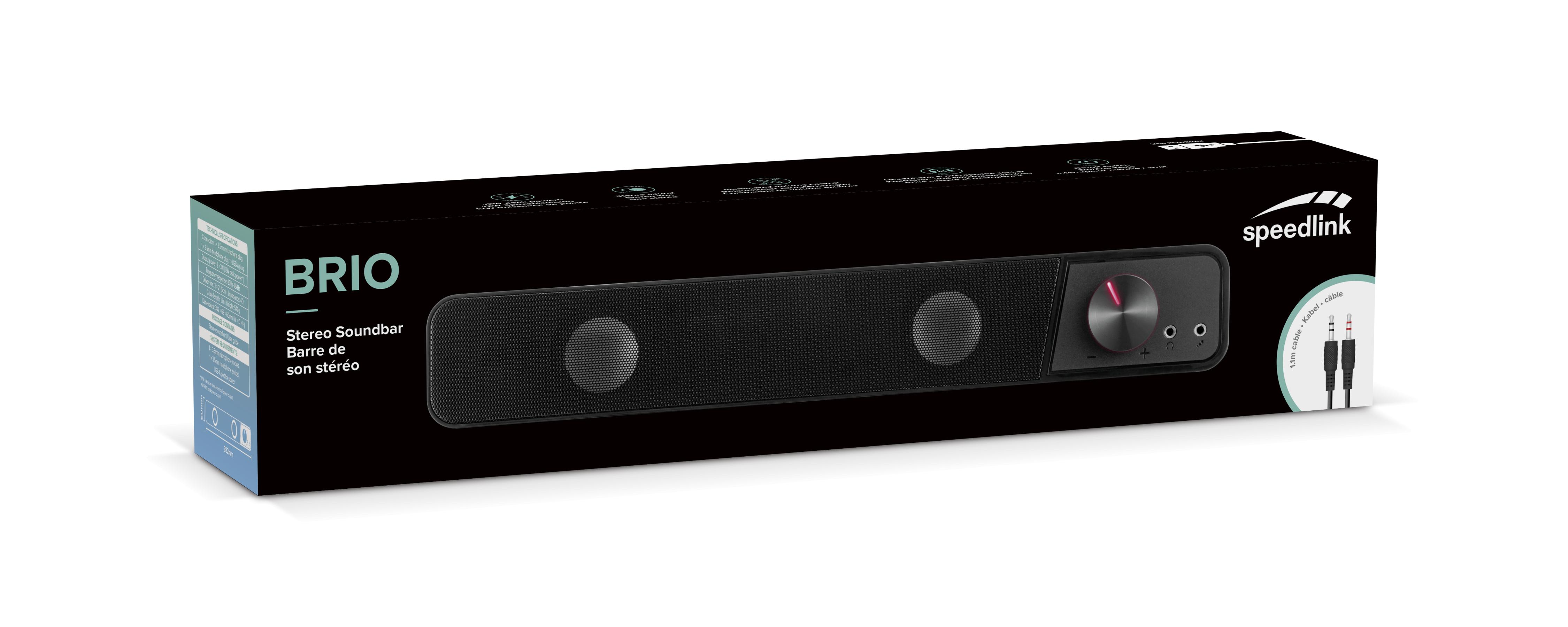 BRIO Stereo Soundbar, black