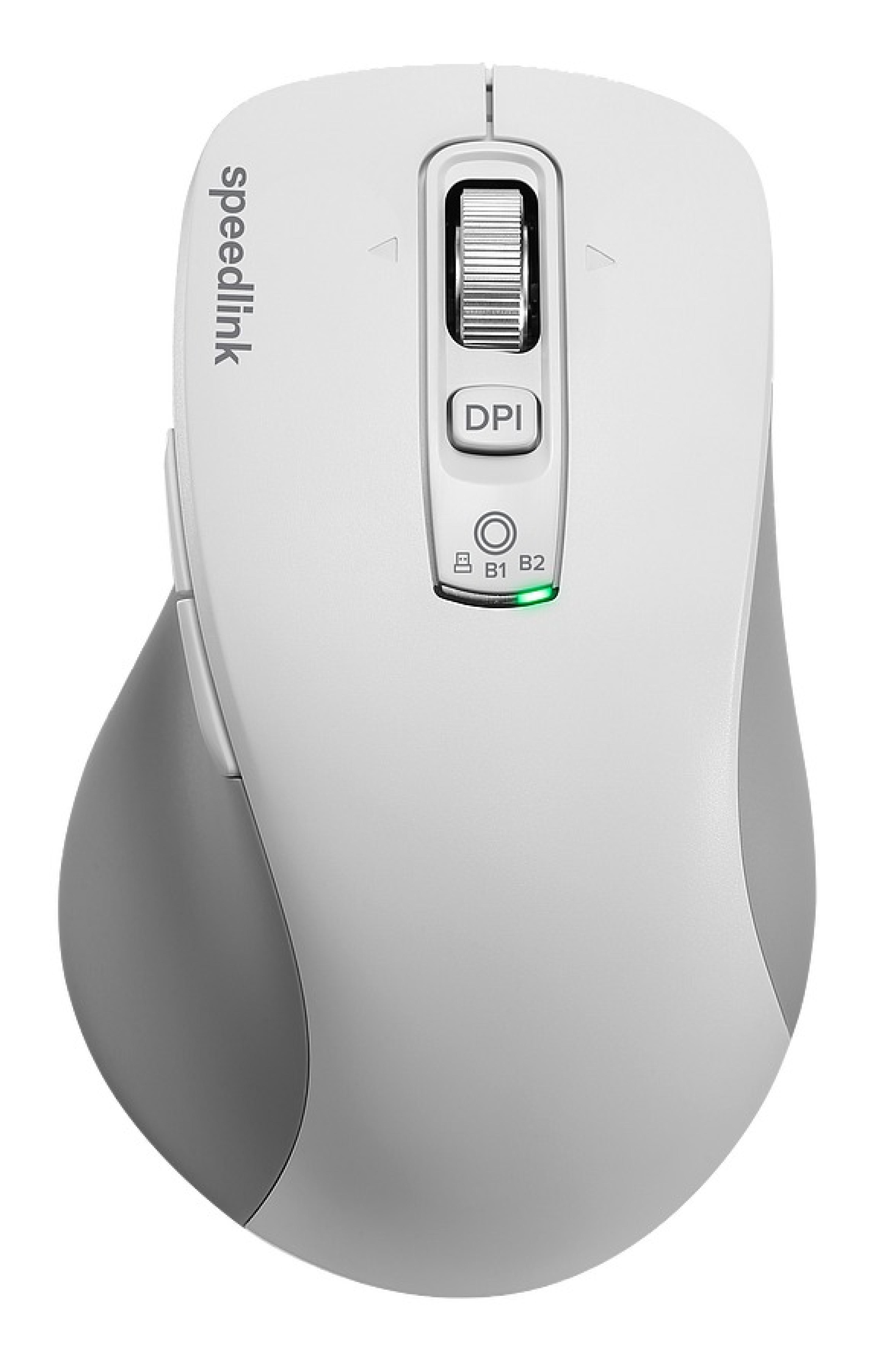 VELORA wiederaufladbare Maus - kabellos, Bluetooth, Smart Flying Scroll Wheel, weiß