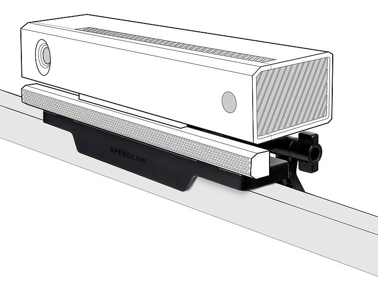 Speedlink Kamerahalterung für Xbox One Perfekter Haltemechanismus für das Kamerasystem schwarz Stabiler Halt auf Flachbildschirmen - Variabel einstellbare Größe - Stützen mit schonender Silikonauflage TORK XO Camera Stand