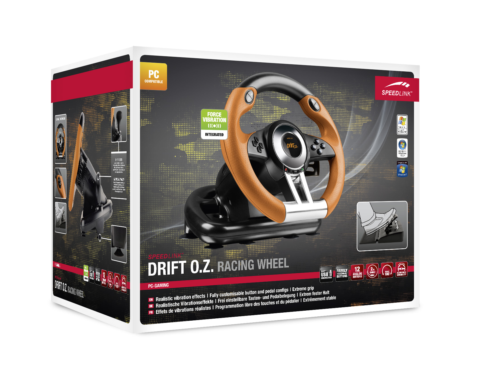 DRIFT O.Z. Racing Wheel PC, black-orange | SL-6695-BKOR