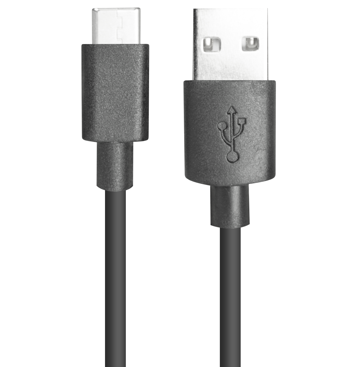Schwarzes USB-A auf Micro-USB-Kabel zur Verbindung und Aufladung von Geräten