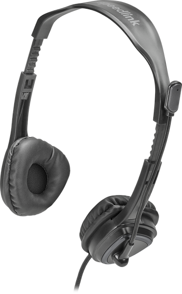 Schwarzer On-Ear-Kopfhörer mit integriertem Mikrofon, verstellbarem Kopfbügel und weichen Ohrpolstern