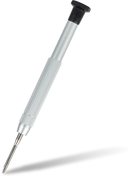 Silberner Präzisionsschraubendreher aus Metall, ideal für Uhrmacher- und Elektronikarbeiten