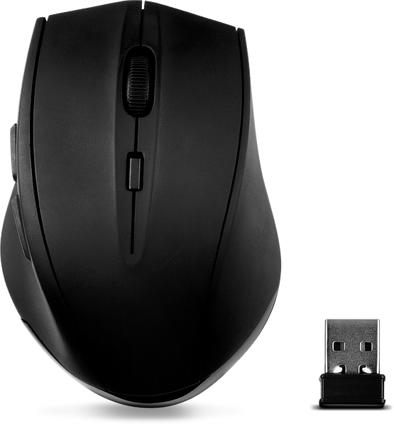 CALADO Silent & Antibacterial Mouse - Wireless USB, rubber-black