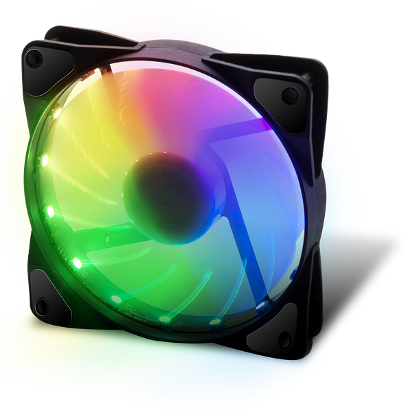 Leiser RGB-Gehäuselüfter mit mehrfarbiger LED-Beleuchtung für Computer