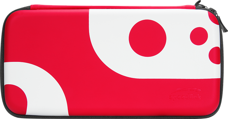Rote und weiße Schutzhülle mit Punktmuster, geeignet für Nintendo Switch, Hersteller Speedlink