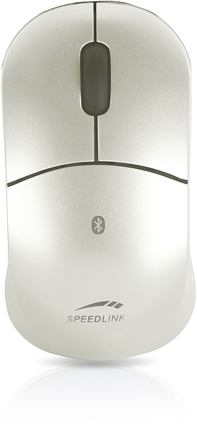 SPEEDLINK Bluetooth-Maus in silberner Farbe, ergonomisch geformt und kabellos verwendbar