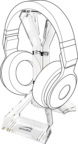 Transparenter Acryl Kopfhörerständer, ideal zur stilvollen Aufbewahrung und Präsentation von Kopfhörern