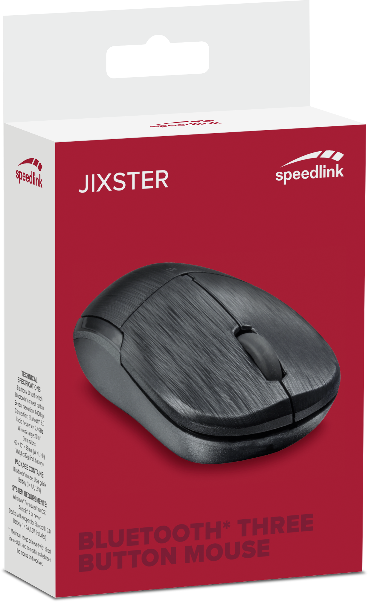 JIXSTER Maus - Bluetooth, schwarz | SL-630100-BK JIXSTER Maus - Bluetooth, schwarz | SL-630100-BK