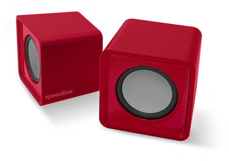 TWOXO Stereo Speakers, red