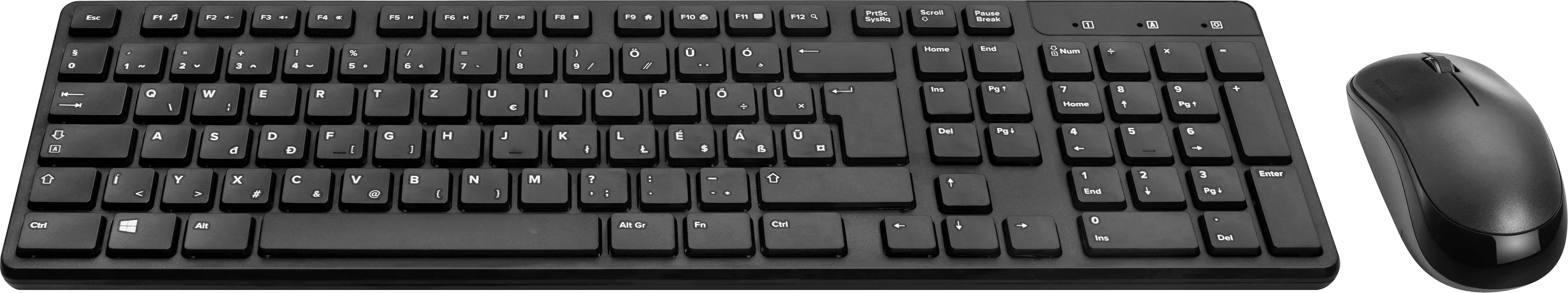 SIGNIUM Deskset - kabellos, schwarz - HU-Layout