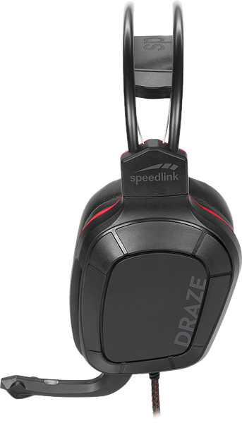 Speedlink DRAZE Gaming-Headset in Schwarz mit Mikrofon, Ansicht von der Seite